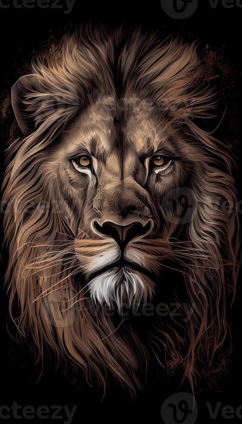 Lion head on black. . Lion Black, Black And Grey Tattoo, Lion Tattoo Sleeves, Tattoo Sleeves, Tree Saw, Wedding People, Grey Tattoo, Cityscape Photos, Lion Tattoo