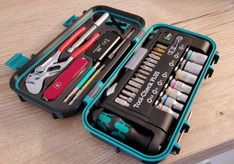 Mini Tool Kit, Small Tool Box, Wera Tools, Useful 3d Prints, Edc Gadgets, Survival Bag, Tool Roll, 3d Printing Diy, 3d Printer Diy