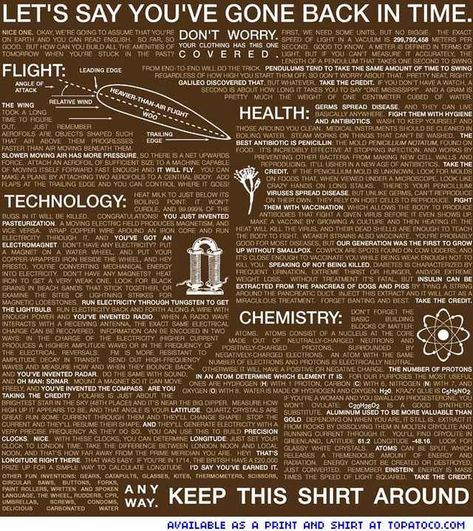 Slightly Larger Time-Travel Cheat Sheet - Imgur Time Travel Theories, Time Traveller, Air Flight, Time Traveler, Holy Cow, Quantum Physics, Science Facts, Travel Couple, Survival Skills