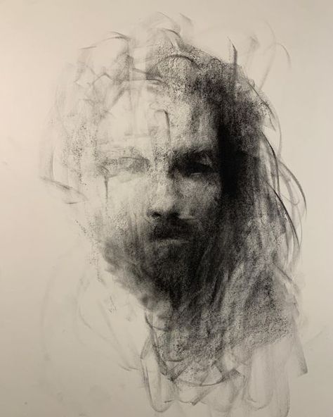 Josh Hernandez on Instagram: "Transparent — charcoal on paper 18x24” Link in bio to view available work" Rae Klein, Josh Hernandez, Mad Charcoal, Bicep Tattoos, Bicep Tattoo Men, Abstract Portraits, Art Charcoal, Bicep Tattoo, Scribble Art