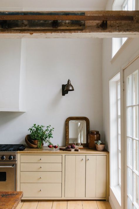 Limewash Kitchen, Driftwood Kitchen, Maine Kitchen, Photography Self Portrait, Dwelling Place, Moore House, Cottage By The Sea, Wood Countertops, Interior Photography