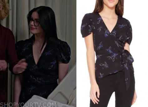 Alex Dunphy Outfits, Alex Dunphy, Ariel Winter Style, Zoeys Extraordinary Playlist, Tv Show Outfits, Black Wrap, Family Outfits, Wrap Blouse, Modern Family