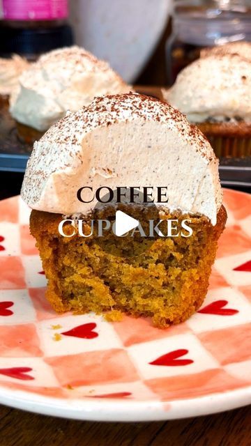 Soundarya Kakar on Instagram: "Coffee Cupcakes with Coffee Buttercream Icing ☕🧁

Ingredients:
120ml milk plus 2tsp coffee powder
65g melted butter/vegetable oil
100g caster sugar
1tsp vanilla extract
120g flour
3/4tsp baking powder
1/4tsp baking soda
1/4tsp sea salt

Method:
1. In a cup, mix the coffee powder and hot milk. Mix well and set it aside. 
2. In a separate bowl, mix together the oil/melted butter with sugar and vanilla. Using a whisk, mix mix mix. Now, add the hot coffee and mix some more. 
3. Add the flour, baking powder, soda and salt. Using a spatula, fold gently. 
4. In a muffin tray lined with cupcake liners, pour the batter about 3/4th full and in a preheated oven, bake at 180C for about 22-25 minutes. A skewer inserted should come out clean. Let it rest till we make our Buttered Vegetables, Coffee Buttercream, Coffee Cupcakes, Vegetarian Desserts, Eggless Recipes, Eggless Baking, Instagram Coffee, Muffin Tray, Buttercream Icing