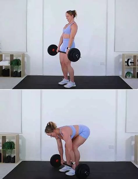 Bar Bell Exercises For Women, Home Barbell Workout For Women, Lower Body Barbell Workout, Barbell Exercises For Women, Bar Bell Workout Woman, Weighted Bar Exercises, Beginner Barbell Workout For Women, Bar Workout Women, Bar Bell Workout