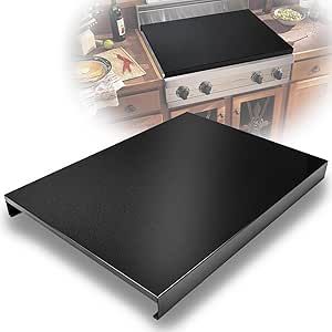 Gas Stove Cover Board, Resistance to Heat Range Covers for Gas Stove, Large Black Stove Top Covers (L30’’ x W22'' xH2.75'') with Anti-slip Silicone Feet, Anti-collision Corner Guards Gas Stove Cover, Gas Stove Top Covers, Black Stove, Stainless Steel Gas Stove, Camper Organization, Gas Stove Top, Stove Top Cover, Gas Hob, Gas Range