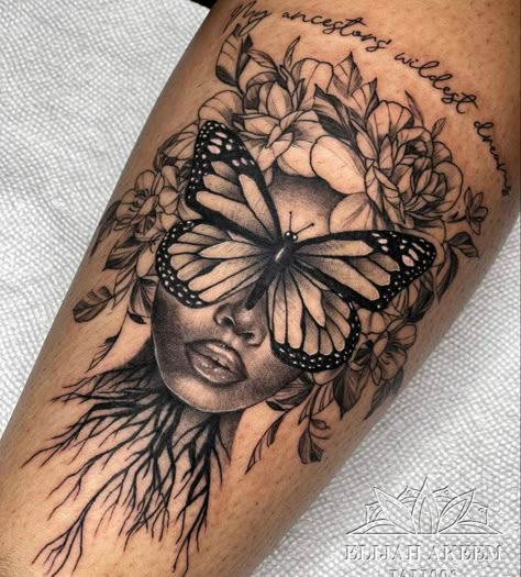 Nice Tattoos, Piece Tattoo, Hip Thigh Tattoos, African Tattoo, Neck Tattoos Women, Hip Tattoos Women, Black Girls With Tattoos, Tattoos For Black Skin, Forearm Tattoo Women