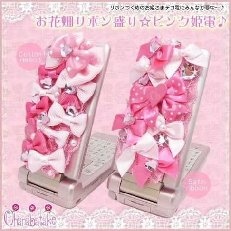 Decoden Flip Phone, Gyaru Flip Phone, Gyaru Phone, Hime Gyaru, Pink Crafts, Pretty Pink Princess, Kawaii Toys, Gyaru Fashion, Flip Phone