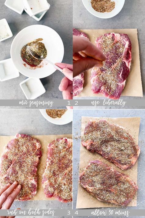 Pork Steak Cast Iron Skillet, Fried Pork Steak Recipes Skillet, Pork Steak Seasoning, Pork Steak Recipes Skillet, Pork Blade Steak Recipes, Heathly Meal, Sauces For Pork, Pork Shoulder Blade Steak, Pork Steak Recipes