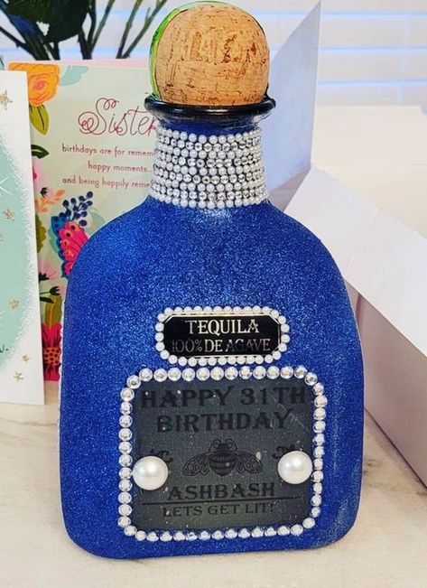 Glam Bling Black Patron Bottle empty - Etsy Blinged Bottles, Sparkle Bottle, Alcohol Bottle Decorations, Bedazzled Liquor Bottles, Glitter Bottles, Bedazzled Bottle, Alcohol Bottle Crafts, Decorated Liquor Bottles, Patron Bottle