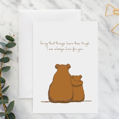 Sorry Cards Handmade, Sorry Card, Bear Card, Cute Bears, The High, Small Businesses, Card Ideas, The Uk, Gifts For Him