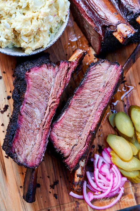 Tattoos Ribs, Beef Plate Ribs, Smoked Beef Short Ribs, Bbq Smoker Recipes, Cooking Short Ribs, Tattoo Ribs, Smoked Beef Ribs, Beef Back Ribs, Smoked Bbq