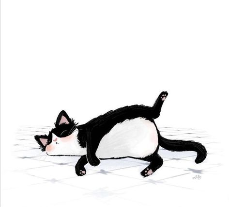 Sweet Drawings, Cat Hacks, Cat Stories, Cat Pose, Lazy Cat, Cat Artwork, Cat Books, Cat People, Cat Posters