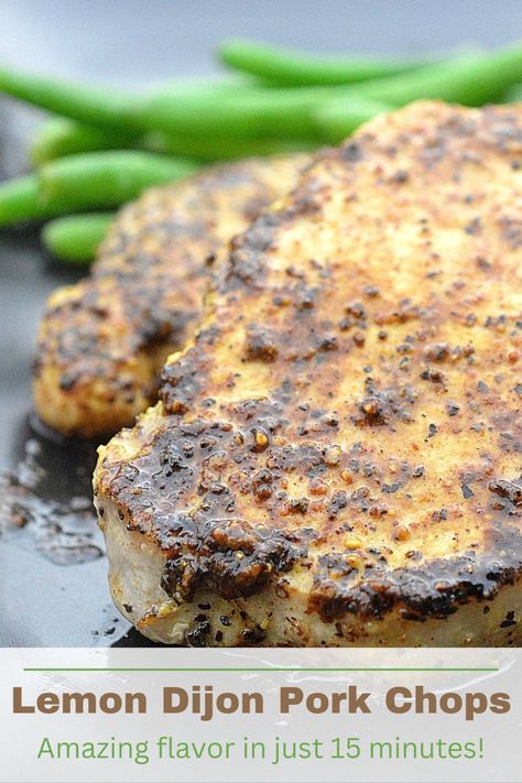 Lemon Pepper Pork Chops, Fried Boneless Pork Chops, Dijon Pork Chops, Pepper Pork Chops, Skillet Pork Chop Recipes, Fried Pork Chop Recipes, Pulled Pork Pizza, Pepper Pork, Skillet Pork Chops