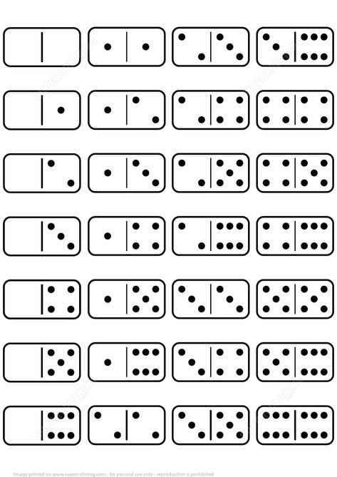 Domino Template, Make Board Games, Dominoes Math Games, Board Game Art, Board Game Template, Printable Board Games, Pattern Worksheet, Domino Games, Dominoes Set