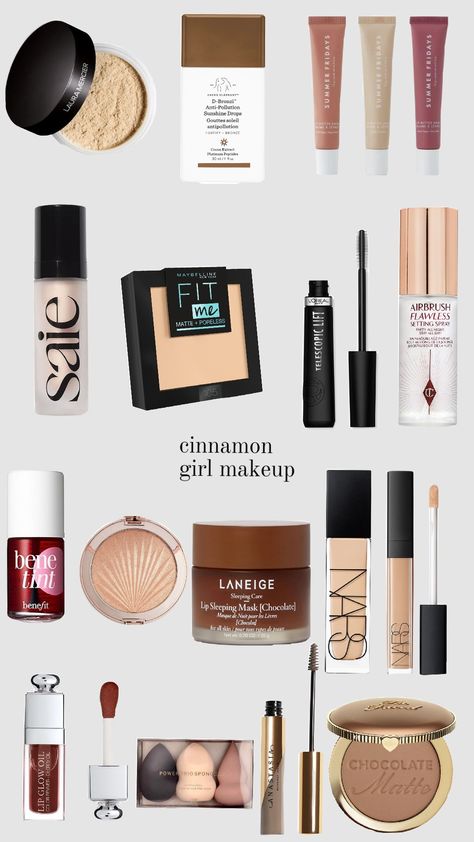 Cinnamon Girl Makeup, Cinnamon Makeup, Cinnamon Perfume Aesthetic, Autumn Makeup Products, Cinnamon Spice Makeup, Cinnamon Girl Aesthetic Makeup, Cinnamon Girl Lyrics, Lip Sleeping Mask, Makeup Needs