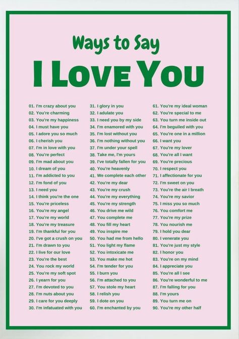 Ways To Say I Love You Pictures, Photos, and Images for Facebook, Tumblr, Pinterest, and Twitter I Love You Without Saying I Love You, Compliment Words, Smart Sayings, Valentijnsdag Diy, Text Conversation Starters, Tatabahasa Inggeris, I Love You Words, Flirty Text, Bahasa Jepun