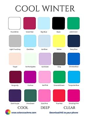 True Winter Clothing, Winter Pallet Outfits, Cool Winter Color Analysis, Winter Colour Palette Fashion, Cool Winter Palette Outfits, Cool Winter Outfits Palette, Winter Colors Palette, True Winter Color Palette Outfits, Cool Winter Color Palette Outfits