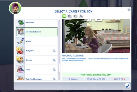 Mod The Sims - WooHoo Columnist Sims 4 Woohoo Mod, Sims Woohoo, Extravagant Lifestyle, Pay Check, San Myshuno, Rhetorical Question, Sims 4 Game Mods, Information Age, Vacation Days