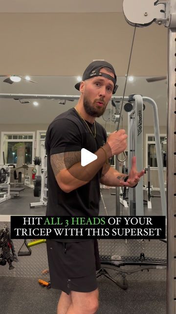 Mike Swansburg - Online Fitness Coach on Instagram: "Hit ALL 3 HEADS with this superset…  #Swanzfit #tricepsworkout #armsworkout #fitmom #fitdad #weightlosstips #gymmotivation #fitnessreels" Arm Exercises Men, Tricep Dumbell, Bicep Superset, Tricep Workout Women, Tricep Workouts, 2023 Workout, Exercise Challenges, Men Exercise, Abs Workout Program