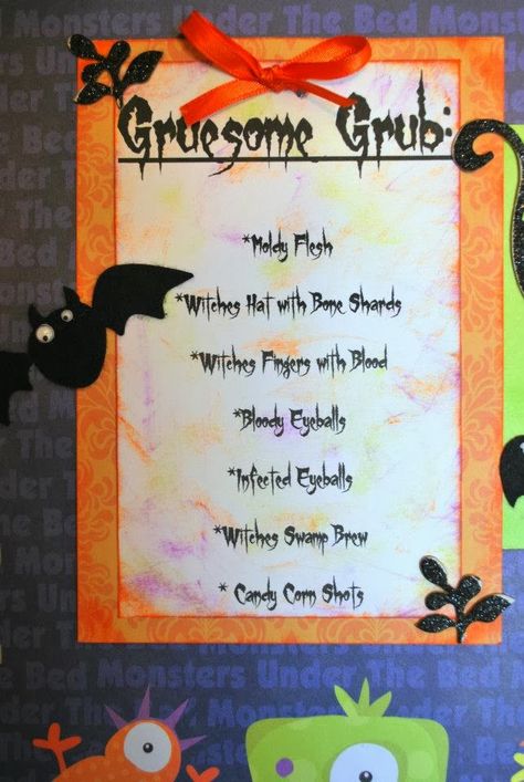 Food Names Ideas, Halloween Food Names, Halloween Party Names, Halloween Chicken, Halloween Names, Witches Fingers, Halloween Menu, Monster Under The Bed, Tags Ideas