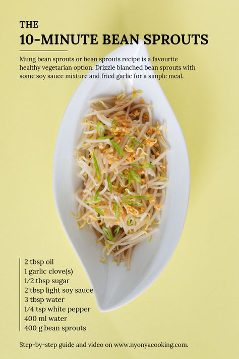 Soy Sprouts Recipes, Bean Sprout Recipes Healthy, Sprouted Mung Bean Recipes, Recipes With Bean Sprouts, Mung Bean Sprouts Recipes, Beansprout Recipes, Bean Sprouts Recipes, Bean Sprouts Recipe, Bean Sprout Recipes