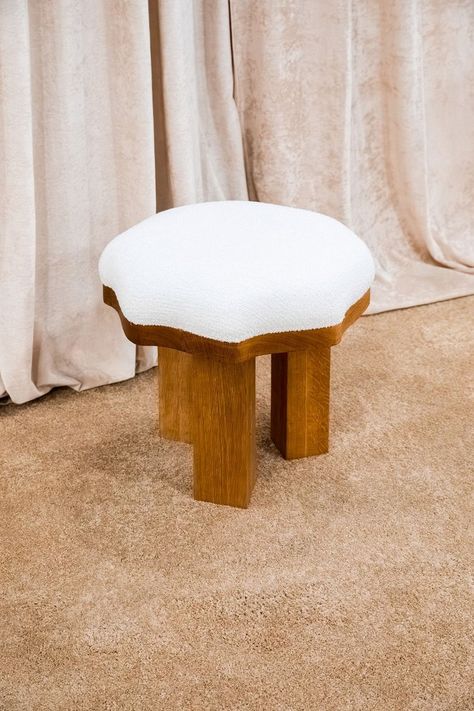 Sun Stool — ENY LEE PARKER Eny Lee Parker, Golden Hall, Ceramic Furniture, Bench Stool, Task Chair, White Oak, Ottoman, Upholstery, Coffee Table