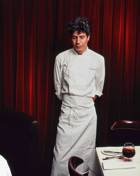 Personal Chef Aesthetic, Male Chef Aesthetic, Chef Aesthetic, Anthony Bourdain Young, Chefs Portrait, Anthony Bourdain Sandwich, Anthony Bourdain Portrait, Anthony Bourdain Appetites, Chef Dress