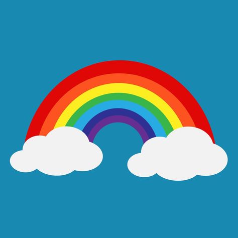 Rainbow With Clouds, Shower Images, Rainbow Images, Rainbow Cartoon, Rainbow Clipart, Cloud Icon, Cartoon Clouds, Cloud Vector, Rainbow Png