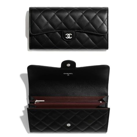 Kawaii Room, Black Clutch, Chanel Wallet, Zip Wallet, Cute Bags, Classic Flap, Luxury Items, Luxury Handbags, Chanel Classic Flap