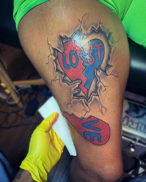 Cold Hearted Tattoo For Men, No Love Lost Tattoo, Cold Hearted Tattoo, Love Lost Tattoo, Lost Tattoo, Simple Outer, No Love Lost, Female Tattoo Models, Hip Tattoos