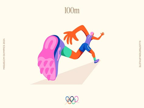 100m by Miguel Camacho on Dribbble Athletic Illustration, Energetic Illustration, Runner Illustration, Run Illustration, Race Illustration, Running Animation, Motivation Illustration, Running Community, Club Illustration