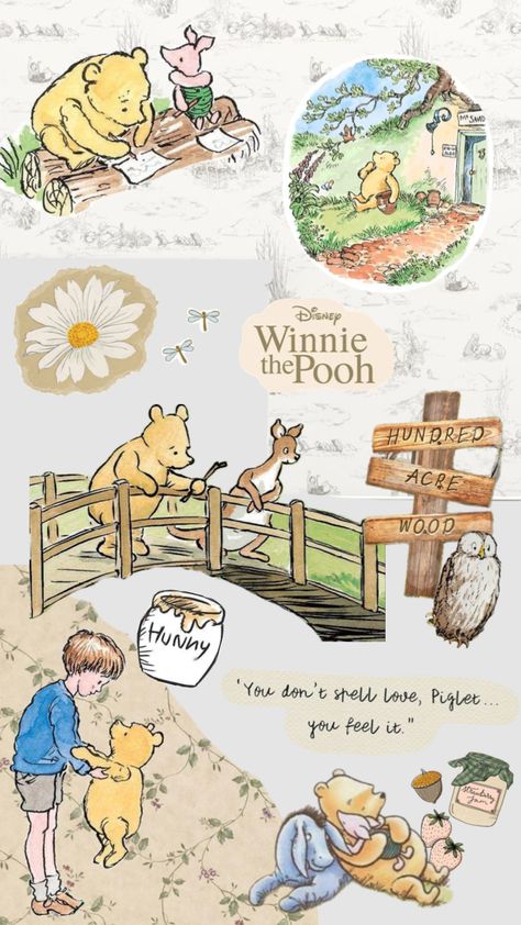 #poohbear #winniethepooh #cottagecore Pooh Bebe, Birthday Projects, Iphone Lockscreen Wallpaper, Winnie The Pooh Friends, Disney Phone Wallpaper, Cute Birthday Gift, Wallpaper Iphone Disney, Pooh Bear, Art Appreciation