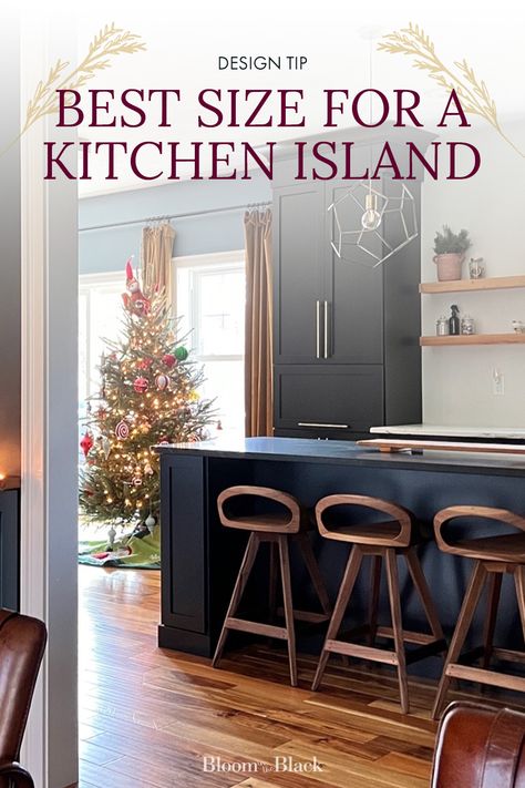 If you're renovating your kitchen you may be wondering, what's the best size for a kitchen island? The island is such an important part of a modern kitchen. Learn how to measure your kitchen for the best size kitchen island, how to figure out your kitchen island with seating, and other important tips you need to know.