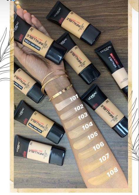 L’Oréal Paris Infallible Pro Matte Foundation Shade Range Loreal Infallible Pro Matte Foundation, Loreal Infallible Foundation Shades, Foundation Loreal, Loreal Infallible Foundation, Infallible Pro Matte Foundation, Infallible Foundation, Acne Cleaning, Infallible Pro Matte, Drugstore Makeup Products