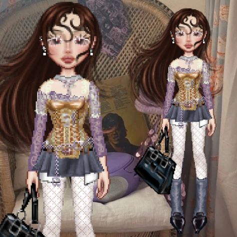 #y2k #cluttered - Collage by rayostars Everskies Collage, Y2k Everskies, Espresso Girl, Everskies Y2k, Hair Practice, Everskies Characters, Lily Diary, Sky Dress, Week Diet Plan