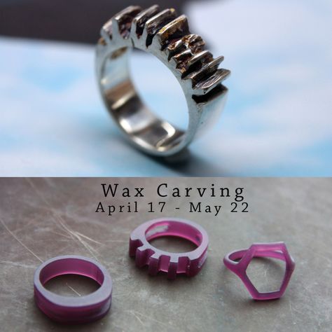 wax carving copy Lost Wax Casting Rings, Carving Candles, Wax Carved Ring, Wax Carving Jewelry, Lost Wax Jewelry, Cast Rings, Carving Pumpkins, Jewelry Wax, Silver Casting