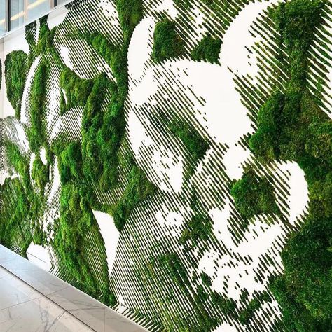 Plant the Future (@plantthefuture) | Instagram Green Wall Design Interior, Printed Concrete, Plant Installation, Green Facade, Moss Art, Graffiti Murals, Power Of Nature, Architectural Prints, Elegant Feminine