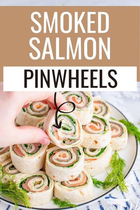 Salmon Pinwheels Roll Ups, Salmon Tortilla, Smoked Salmon Wrap, Salmon Roll Ups, Salmon Pinwheel, Smoked Salmon Pinwheels, Salmon Wraps, Tortilla Pinwheels Recipe, Small Sandwiches