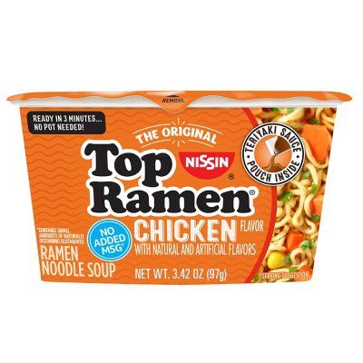 Ramen Chicken, Noodle Cup, Nissin Cup Noodles, Top Ramen, Shrimp Soup, Ramen Noodle Soup, Dried Corn, Ramen Noodle, Chicken Bowl