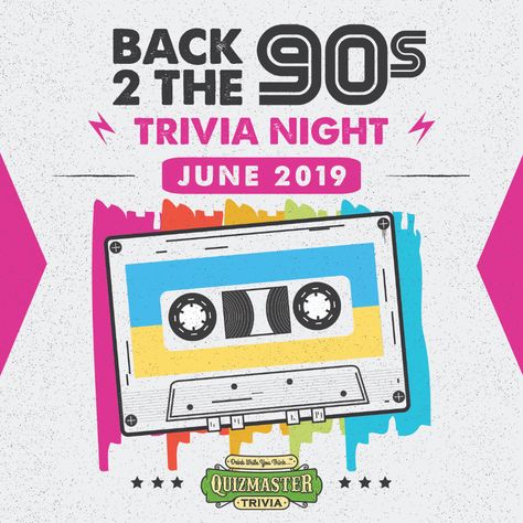 Cocktail Specials, 90s Trivia, 90s Night, Back To The 90s, Back Back, Trivia Night, 4 People, World View, Party Entertainment