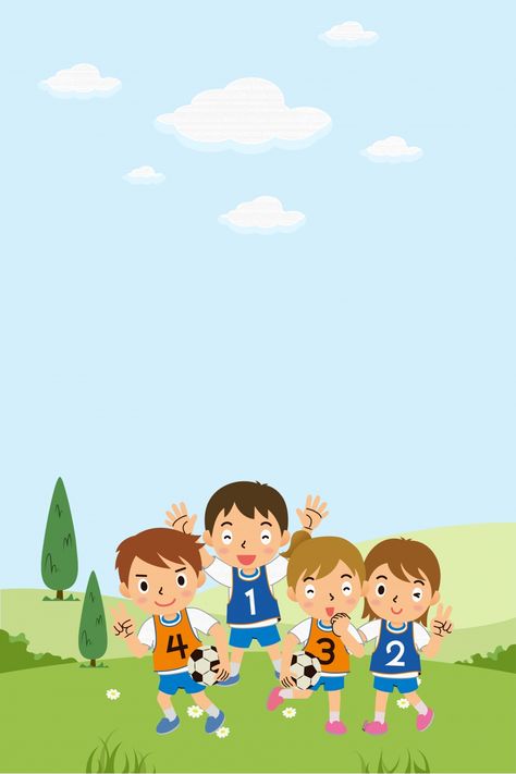 Children On The Grassland Sports Day Kindergarten, Sports Day Background, Sports Day Clipart, Sports Day Invitation, Sports Day Decoration, Background For Powerpoint Presentation, School Template, Certificate Design Template, Dental Kids