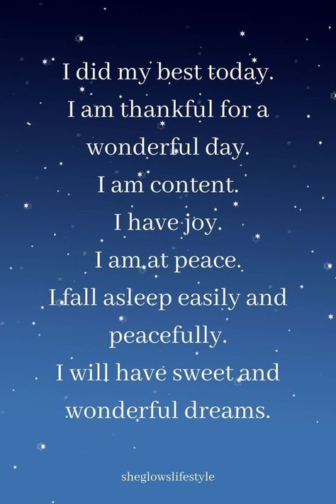 night manifestation prayer Positive Quotes Before Sleep, Positive Night Quotes, Night Manifestation, Night Affirmations Before Sleep, Bed Affirmations, Good Night Affirmations, Night Gratitude, Night Time Affirmations, Nighttime Affirmations