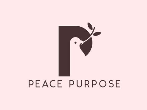 Logo Design for Peace Purpose Peace Of Mind Logo, Peaceful Logo Design, Peace Logo Art, Peace Cookies, Adventure Logo Design, Bear Logo Design, Peace Logo, Unique Logos, Bird Logo Design