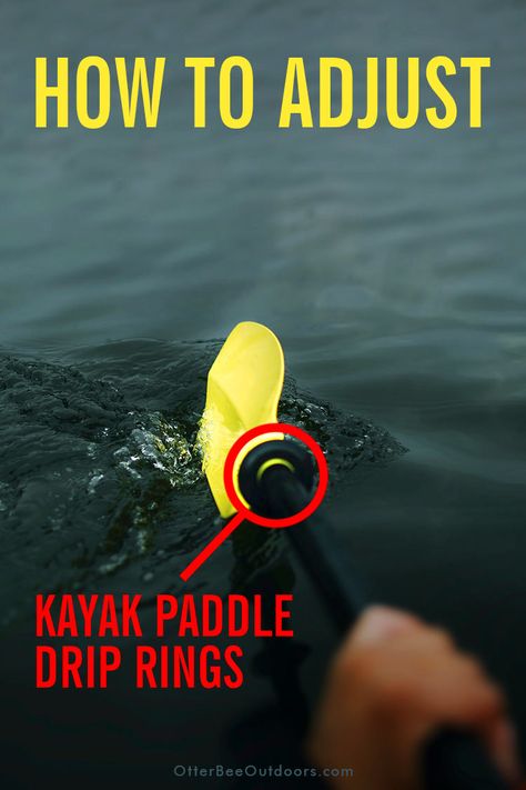 Kayak paddle drip rings need to be installed and adjusted properly to keep the water from running down your arm and getting into your kayak. Avoid annoying water drips by installing the cup side of the drip ring outward toward the paddle and 4 to 8 inches from the blade of the paddle. Use our adjustment advice to fine tune from there. Kayak Emergency Kit, Kayak Paddle Storage, Kayak Accessories Diy, Boat Hacks, Kayaking Essentials, Paddleboard Accessories, Kayak Mods, Kayak Fishing Setup, Kayak Fishing Diy