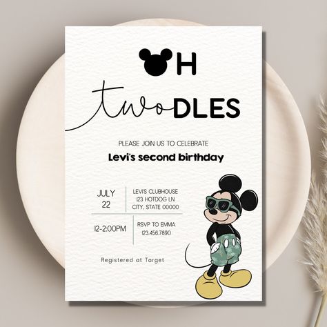 Boys 2nd Birthday, Second Birthday Boys, Oh Twodles, Twodles Birthday, Mickey Mouse Themed Birthday Party, 2nd Birthday Party For Boys, 2nd Birthday Boys, Baby Birthday Themes, Second Birthday Ideas