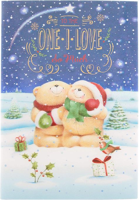 Hallmark Christmas Cards, Christmas Card For Girlfriend, Cold Porcelain Tutorial, 3d Christmas Cards, Forever Friends Bear, Fun Pictures, Friends Christmas, Forever Friends, Hello Kitty Christmas