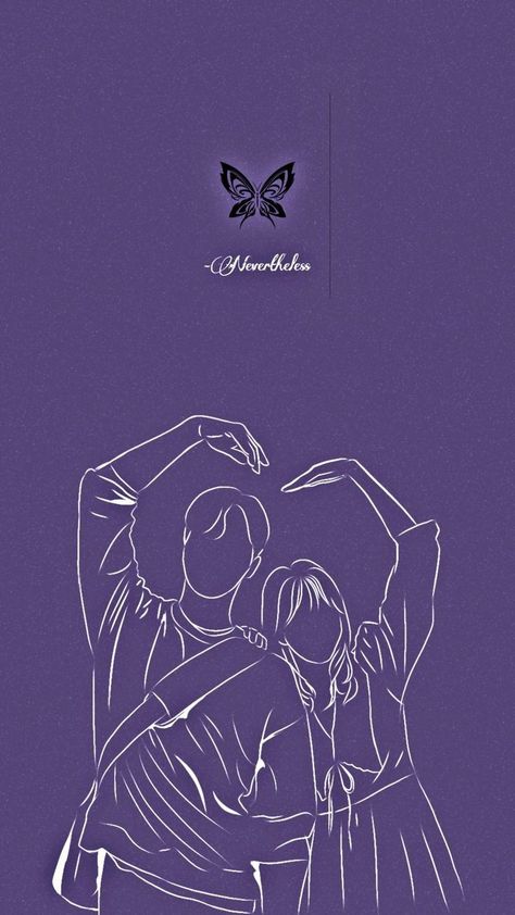 Nevertheless Illustration, Dark Cartoon Aesthetic Wallpaper, Purple Wallpaper Couple, Purple Couple Wallpaper, Korean Illustration Aesthetic Wallpaper, Nevertheless Drawing, Nevertheless Kdrama Wallpaper, Kdrama Art Wallpaper, Kdrama Line Art