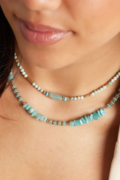 Gemstone Bead Necklace Ideas, 2023 Beaded Jewelry Trends, Trending Necklaces 2023, Trendy Jewelry 2023, Trendy Necklaces Jewelry Trends, Seed Bead Jewelry Ideas, Seed Bead Necklace Ideas, Trendy Beaded Necklace, European Spring