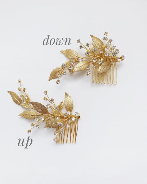 Bride Hairpiece, Hair Accessories For Bride, Gold Headpiece Wedding, Accessories For Bride, Gold Hair Accessories Wedding, Gold Hair Piece, Gold Bridal Hair Comb, Bridesmaid Hair Comb, Bride Hair Piece