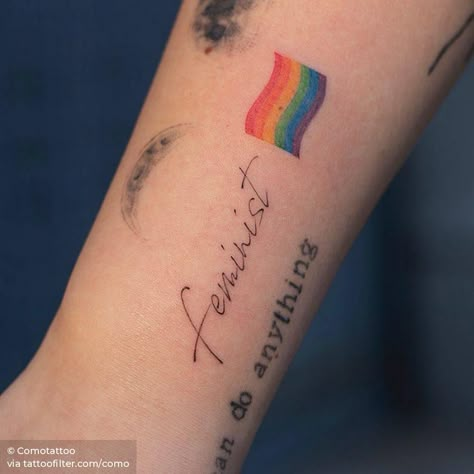 Non Binary Tattoo, Binary Tattoo, Tattoo Ideas Aesthetic, Lgbt Tattoo, Feminist Tattoo, Pride Tattoo, Tattoos Cool, Phoenix Tattoo Design, Anklet Tattoos